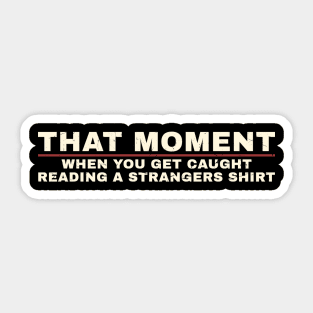 That Moment - retro red line Sticker